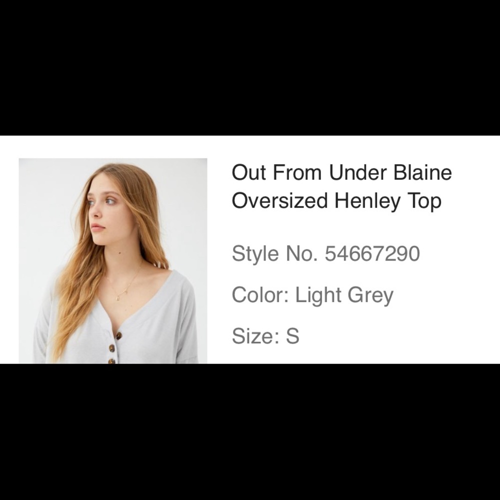 Urban Outfitters Oversized Henley - Small - Picture 3 of 3